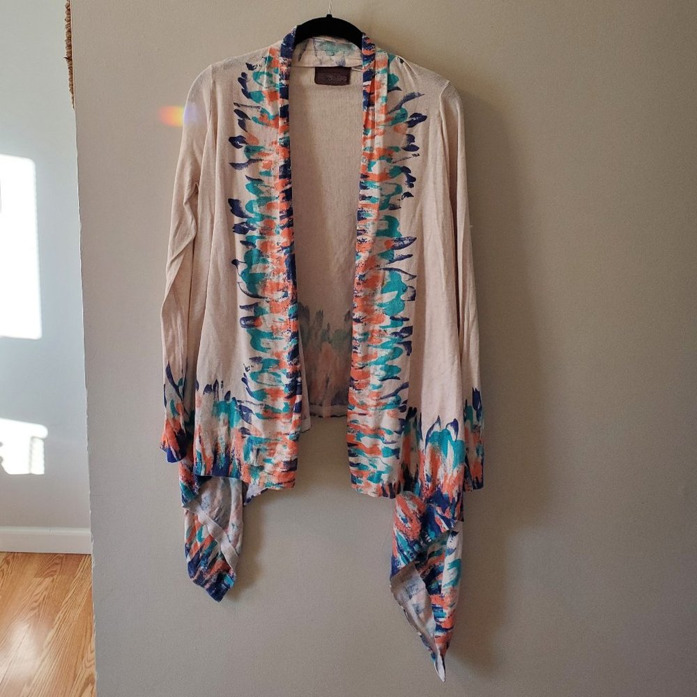 Anthropologie Maeve | Watercolor Open Cardigan